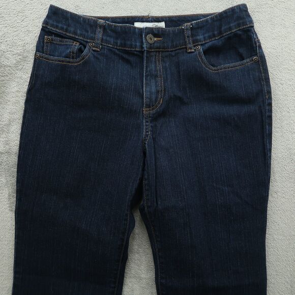 Chico's Platinum Jeans Women's 1S US-8 Short Blue Mid-Rise Boot Leg 29" Inseam - Picture 13 of 16